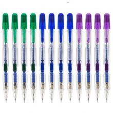 派通（Pentel）PD107T 侧按式活动铅笔/自动铅笔 带橡皮头 0.7mm 混色 12支装