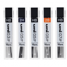 三菱（UNI）UL-1407 自动铅笔芯/铅芯 HB 0.7mm 12根*12片/盒